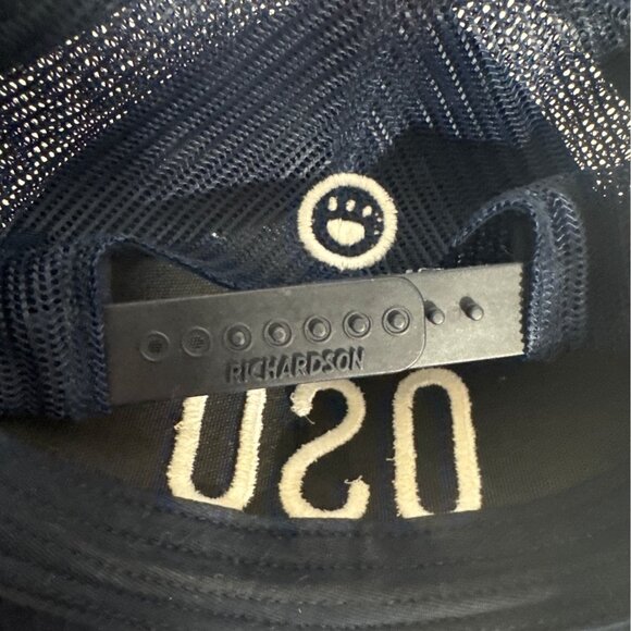 Richardson OSO Trucker Hat Snapback Mesh Cap Men's Adjustable Navy Blue - Picture 6 of 7
